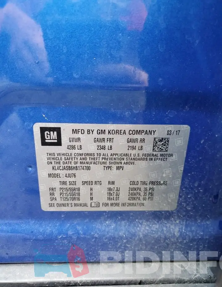 KL4CJASB6HB174700 Photo# 13