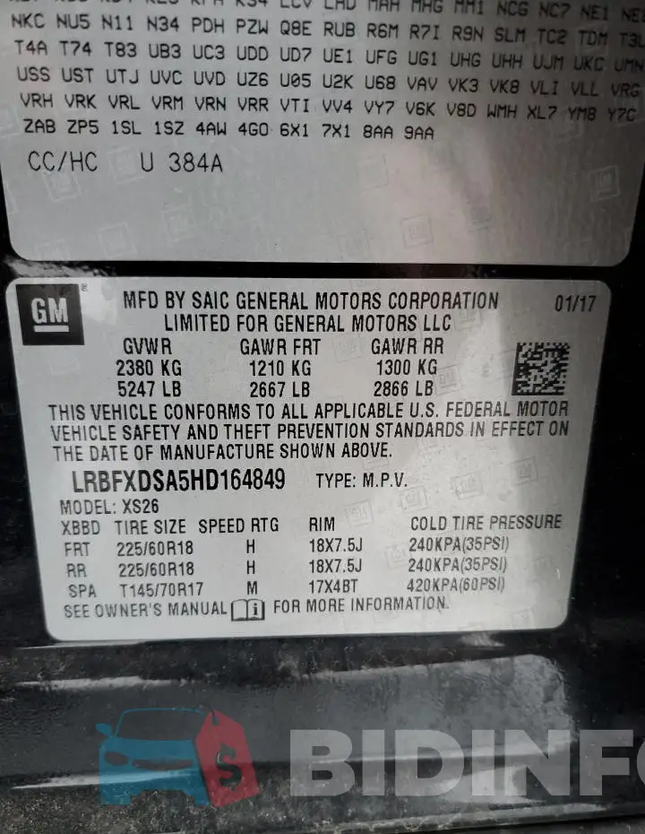 LRBFXDSA5HD164849 Photo# 12