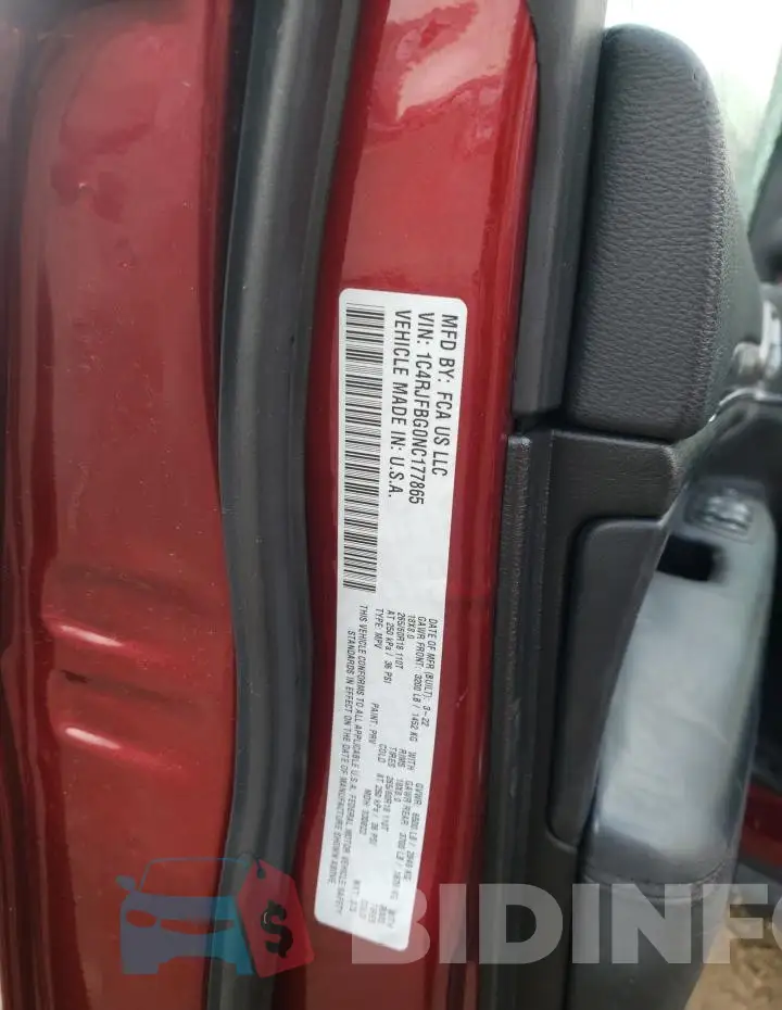 1C4RJFBG0NC177865 Photo# 12
