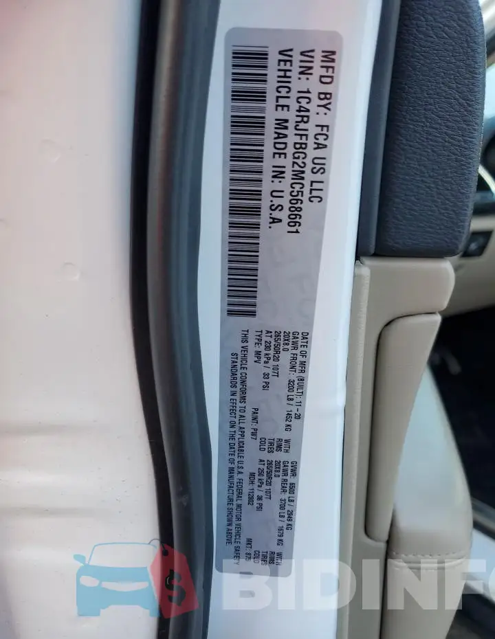 1C4RJFBG2MC568661 Photo# 13
