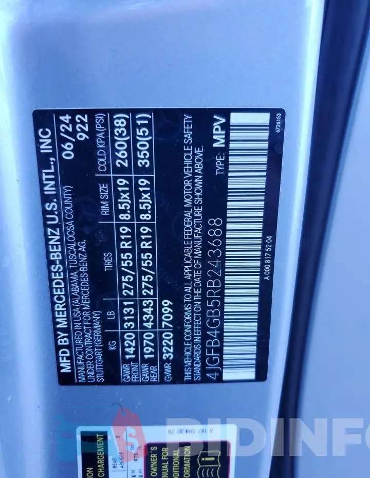 4JGFB4GB5RB243688 Photo# 13