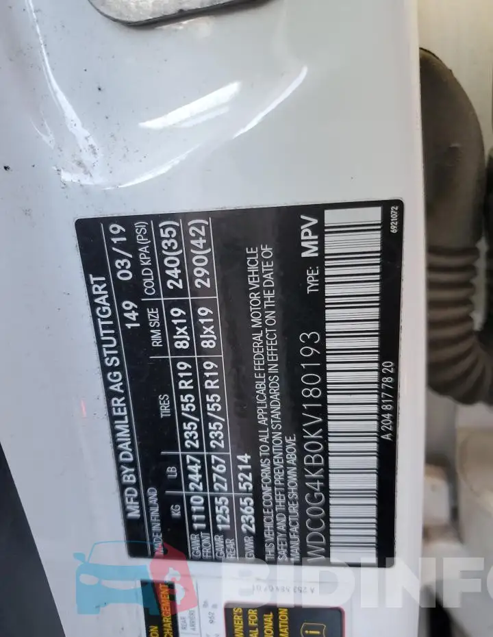 WDC0G4KB0KV180193 Photo# 13