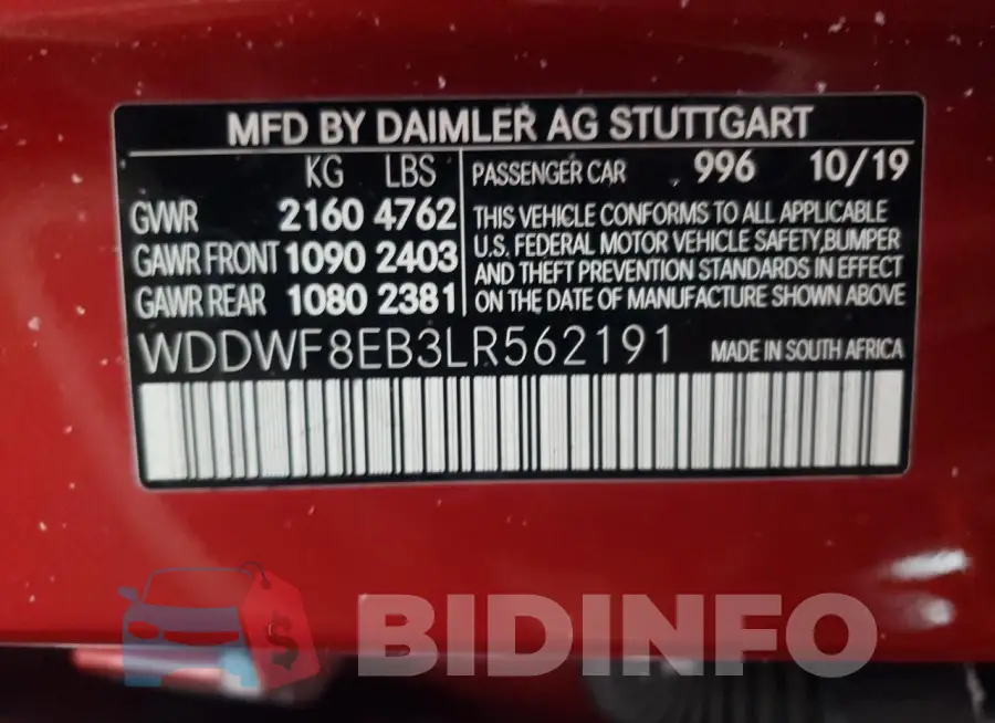 WDDWF8EB3LR562191 Photo# 12