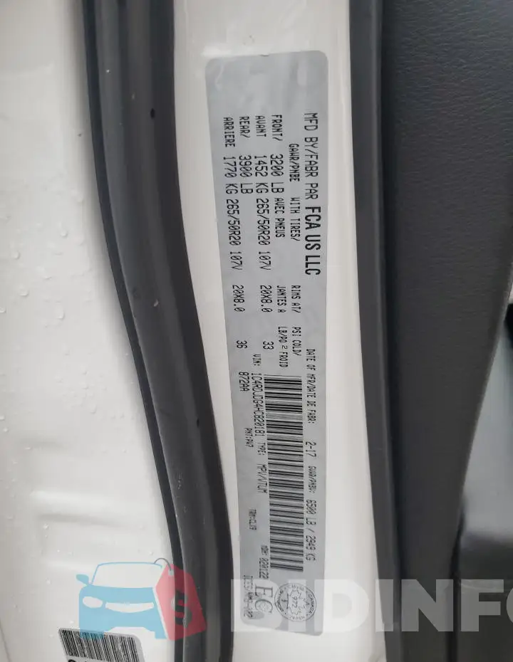1C4RDJDG4HC820181 Photo# 13