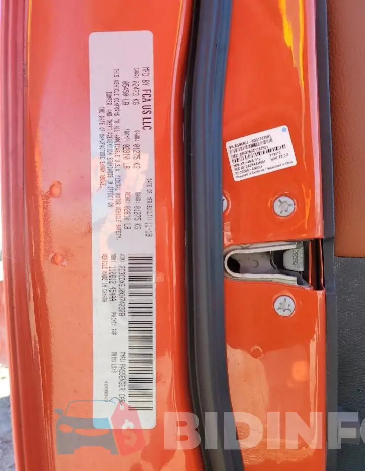 2C3CDXGJ0KH742328 Photo# 12