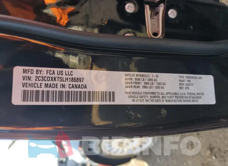 2C3CDXKT5LH186897 Photo# 13