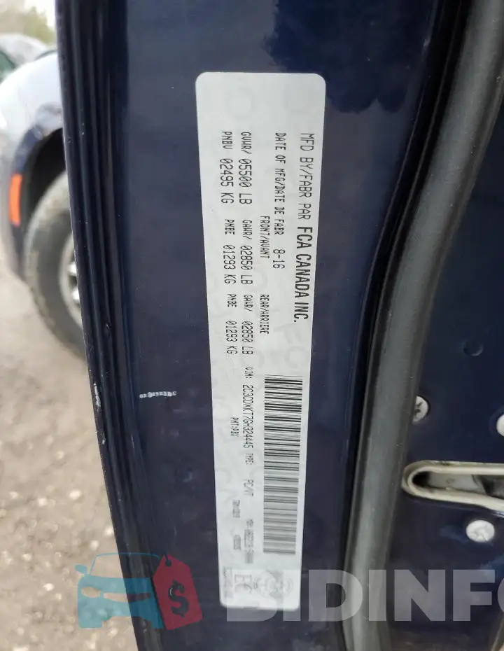 2C3CDXKT7GH324445 Photo# 12