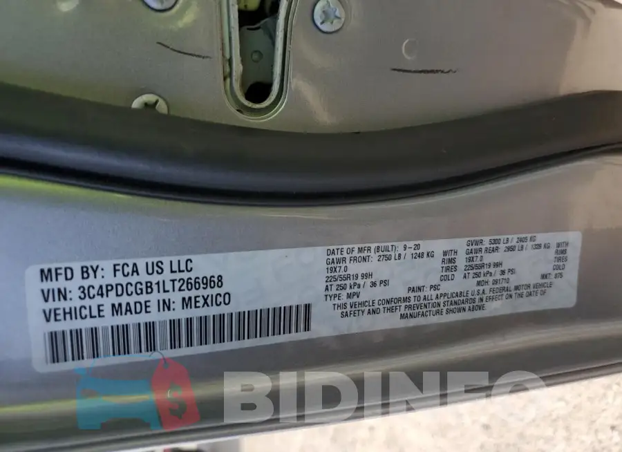 3C4PDCGB1LT266968 Photo# 13