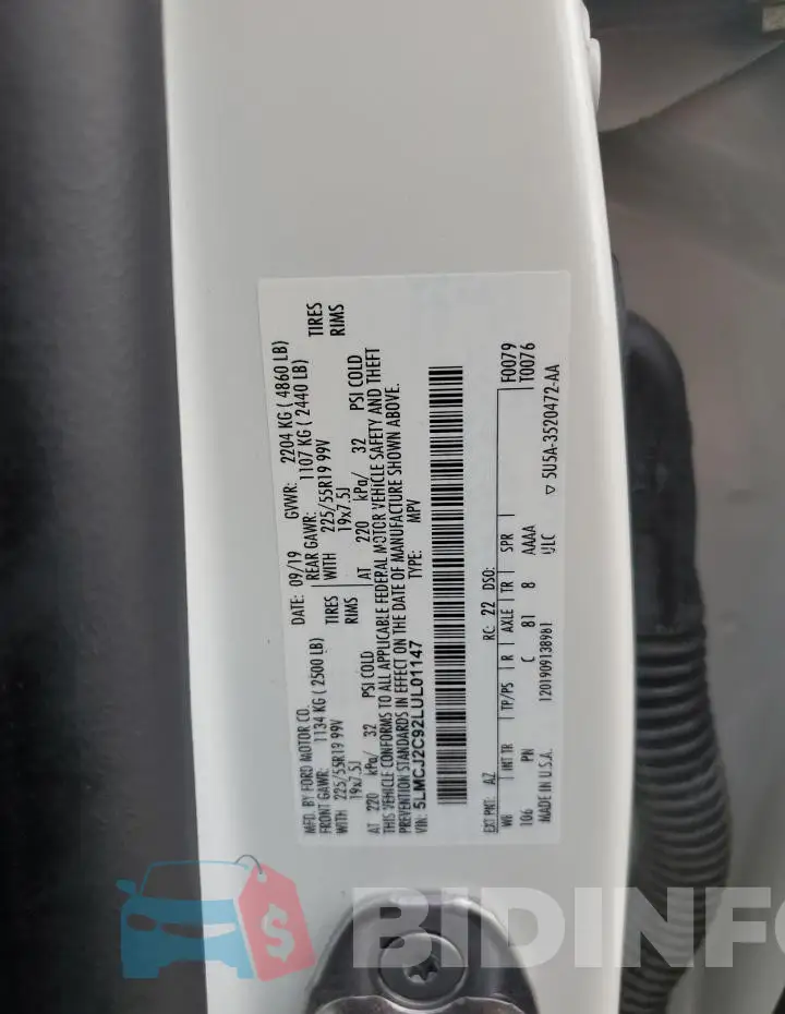5LMCJ2C92LUL01147 Photo# 13