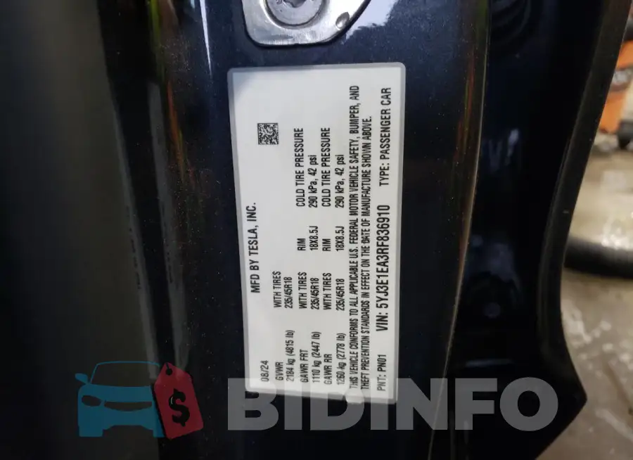 5YJ3E1EA3RF836910 Photo# 12