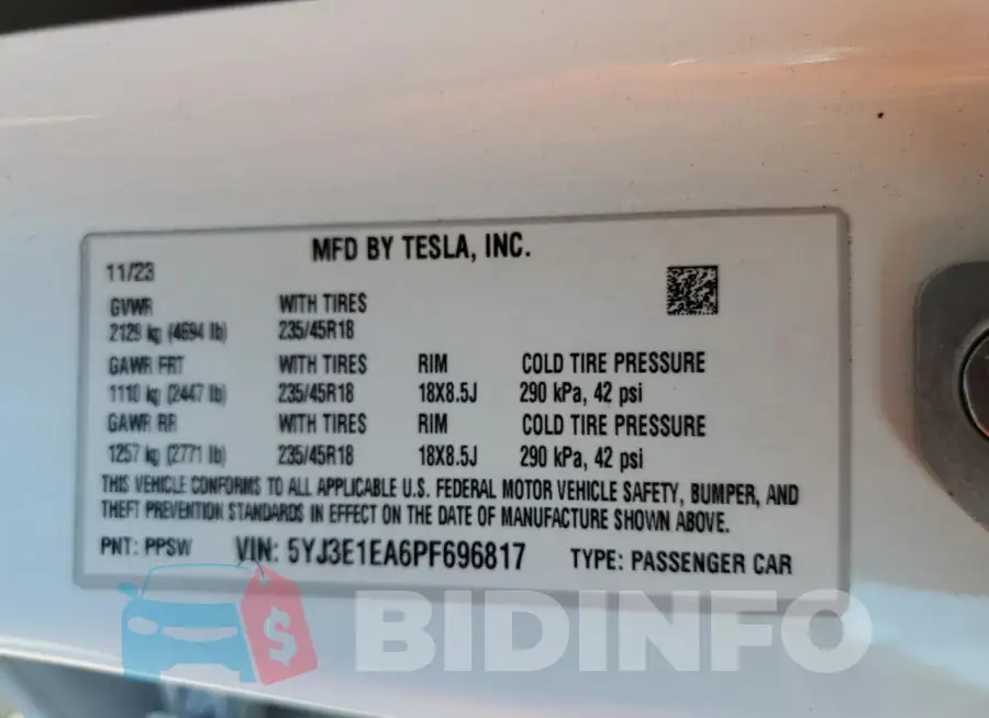 5YJ3E1EA6PF696817 Photo# 12