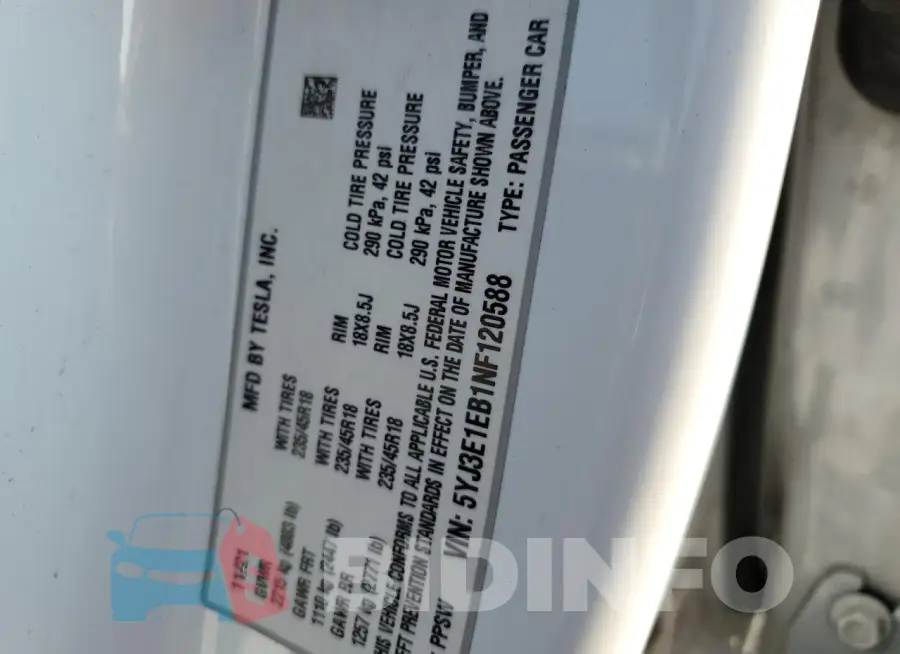 5YJ3E1EB1NF120588 Photo# 12