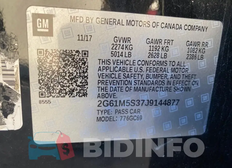 2G61M5S37J9144877 Photo# 10