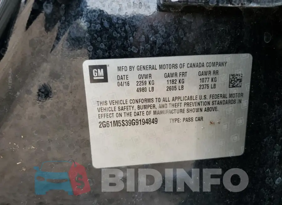 2G61M5S39G9194849 Photo# 12