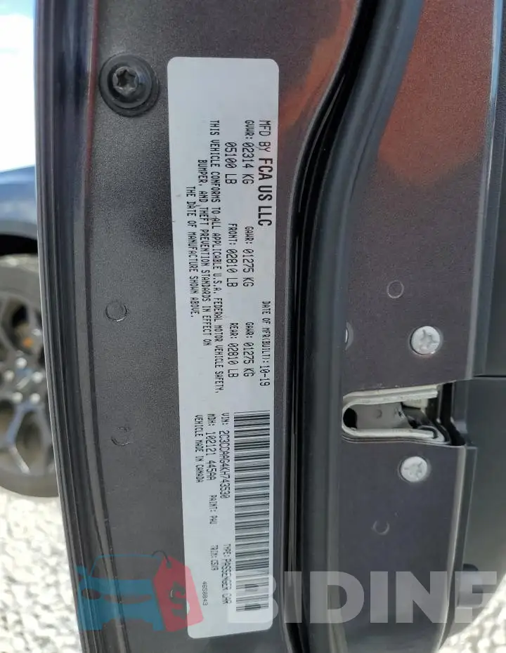 2C3CCAAG4KH743530 Photo# 12