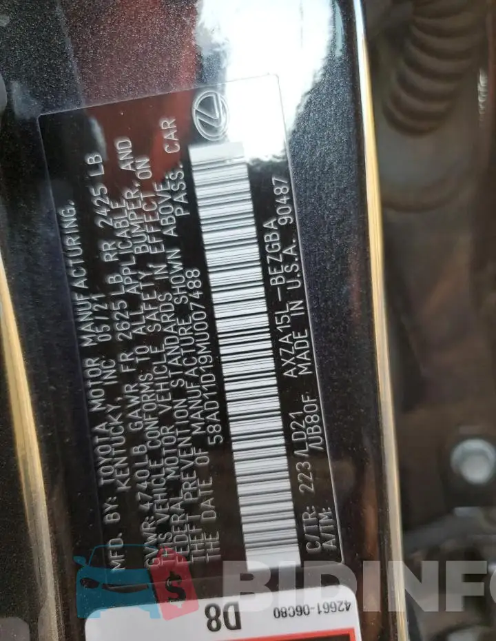 58AD11D19MU007488 Photo# 12