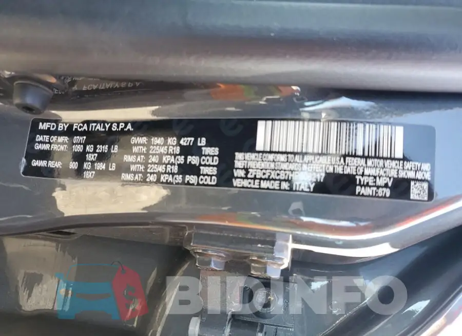 ZFBCFXCB7HP608217 Photo# 12
