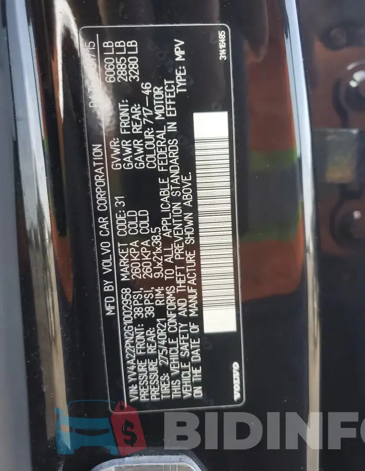 YV4A22PN2G1002958 Photo# 13