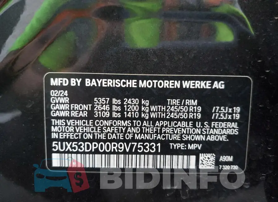 5UX53DP00R9V75331 Photo# 13