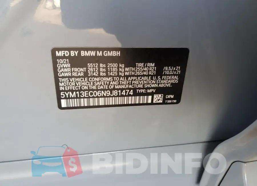 5YM13EC06N9J81474 Photo# 12