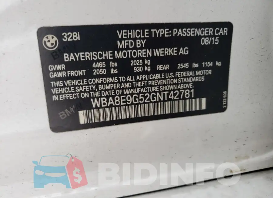 WBA8E9G52GNT42781 Photo# 12