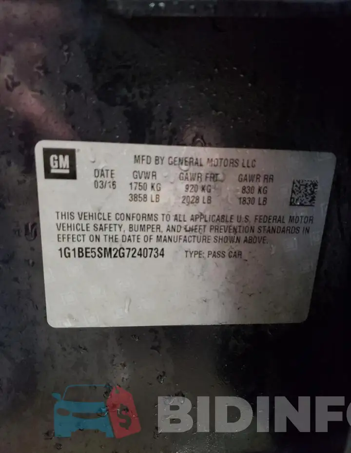 1G1BE5SM2G7240734 Photo# 12