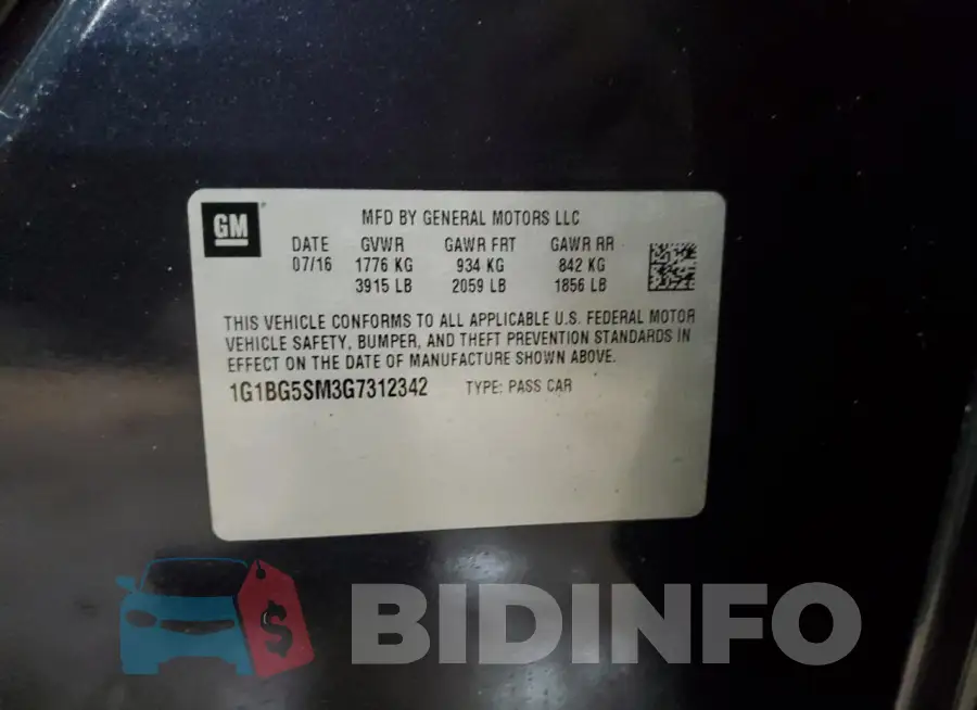 1G1BG5SM3G7312342 Photo# 12
