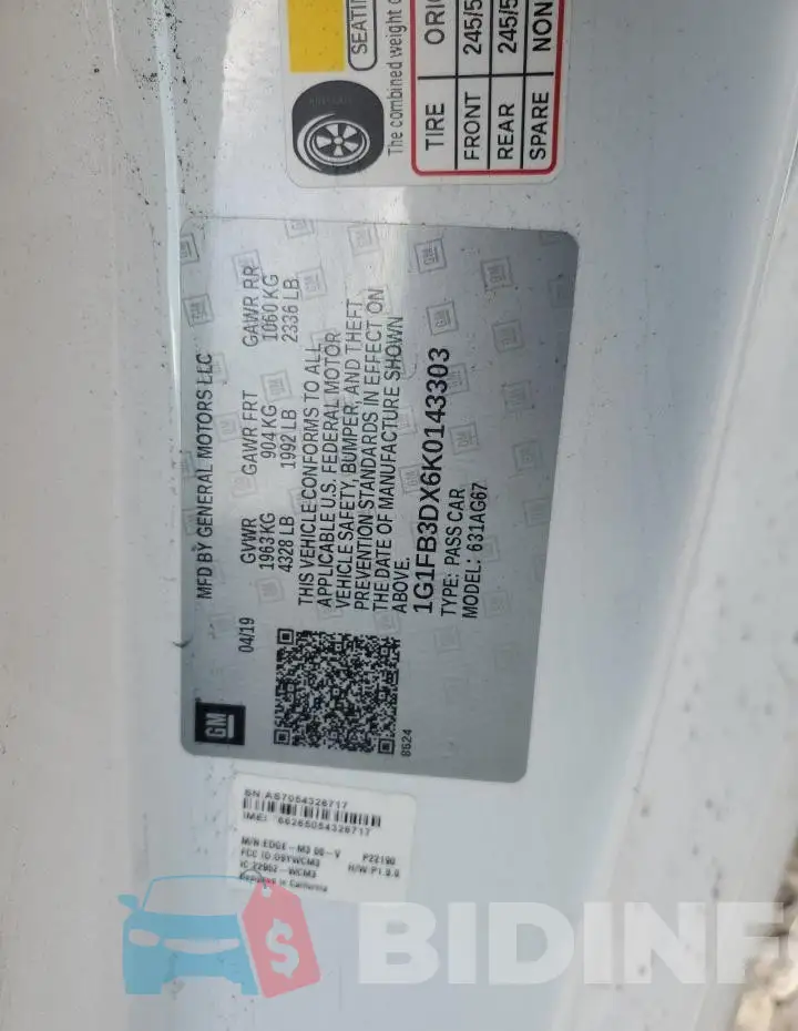 1G1FB3DX6K0143303 Photo# 12