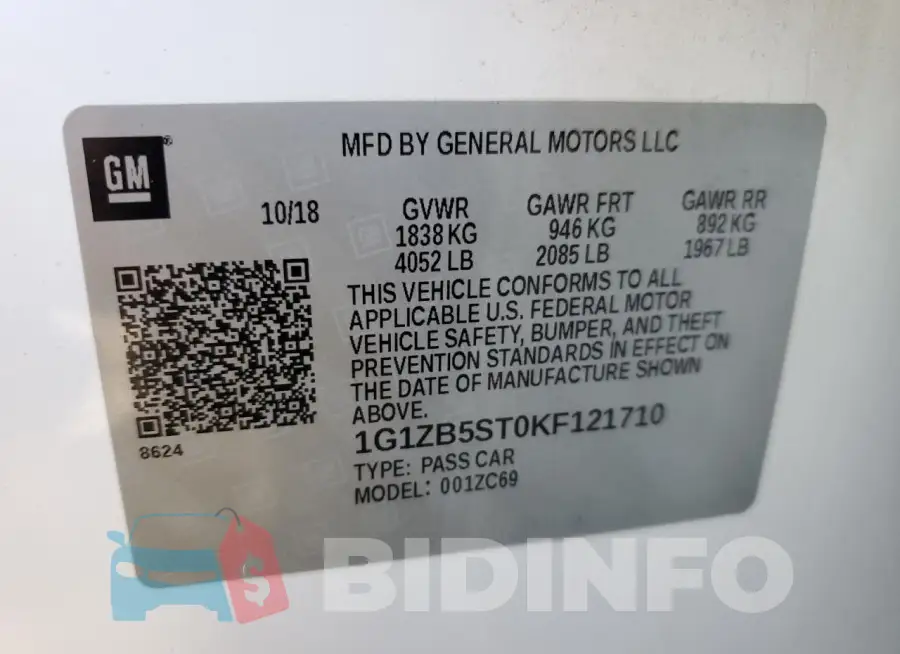 1G1ZB5ST0KF121710 Photo# 12