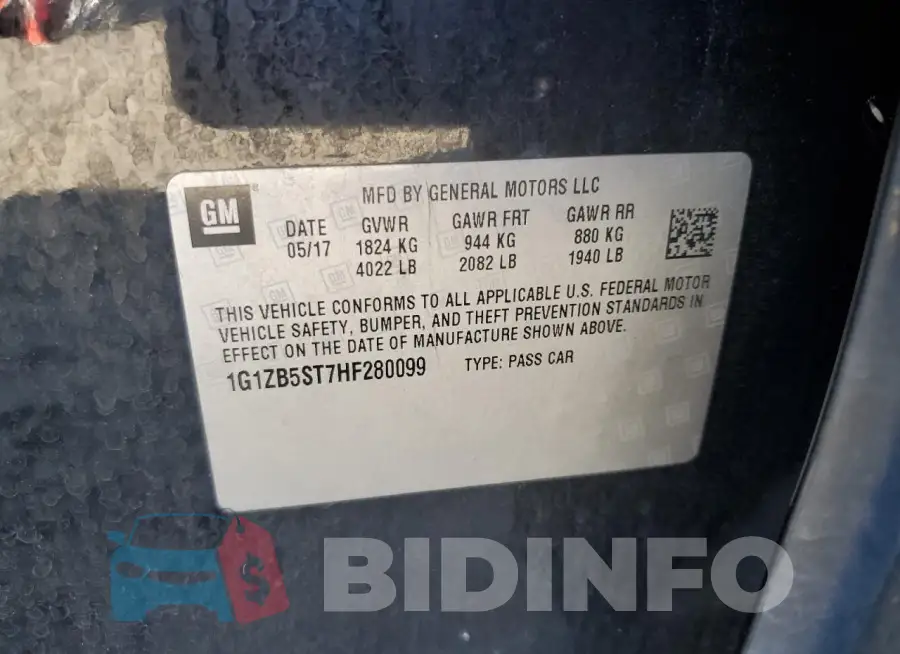 1G1ZB5ST7HF280099 Photo# 12