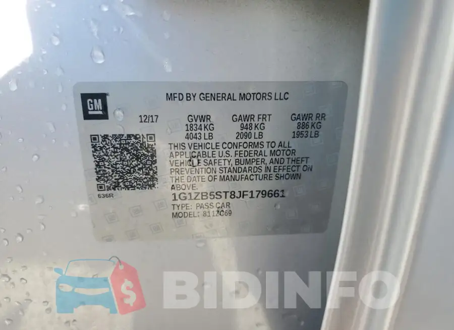 1G1ZB5ST8JF179661 Photo# 12