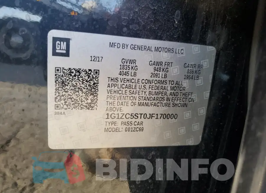 1G1ZC5ST0JF170000 Photo# 12