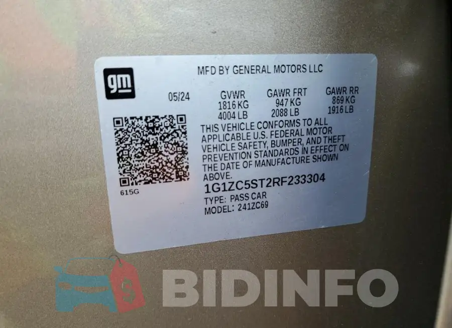 1G1ZC5ST2RF233304 Photo# 12