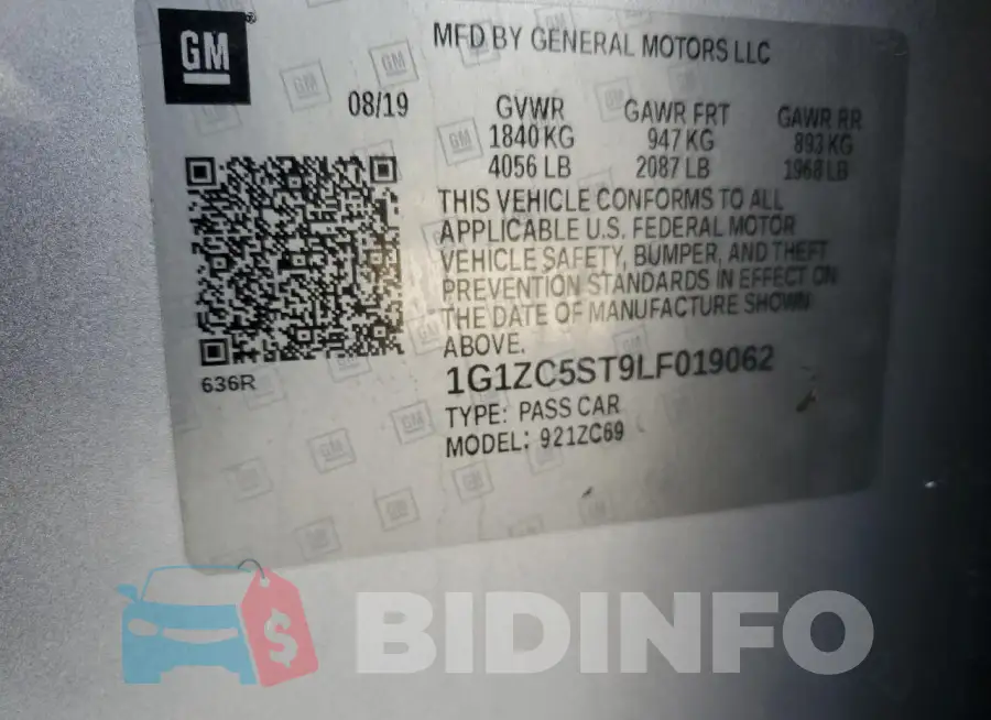 1G1ZC5ST9LF019062 Photo# 12
