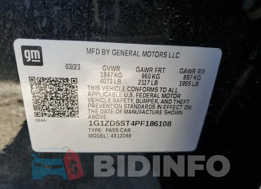 1G1ZD5ST4PF186108 Photo# 12