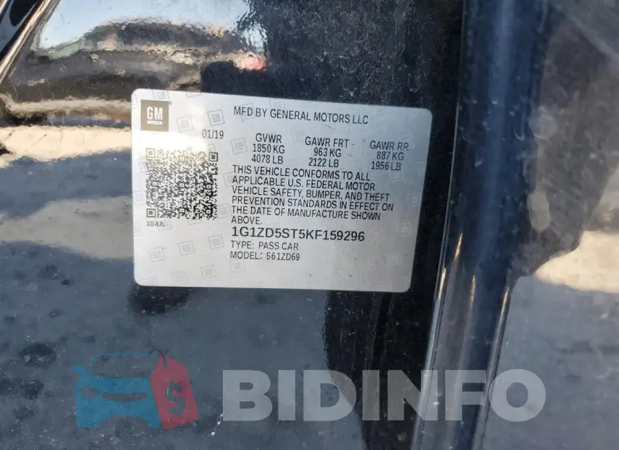 1G1ZD5ST5KF159296 Photo# 12