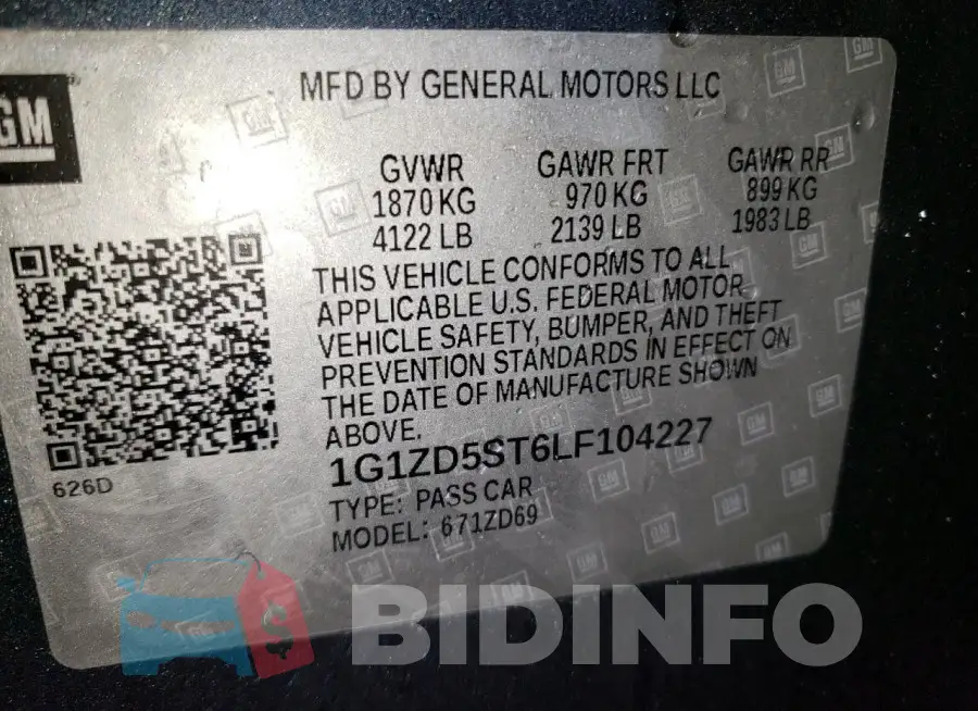 1G1ZD5ST6LF104227 Photo# 12