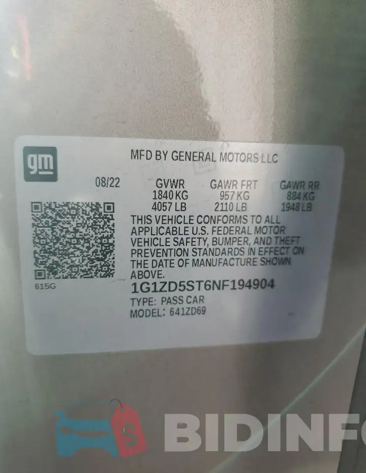 1G1ZD5ST6NF194904 Photo# 12