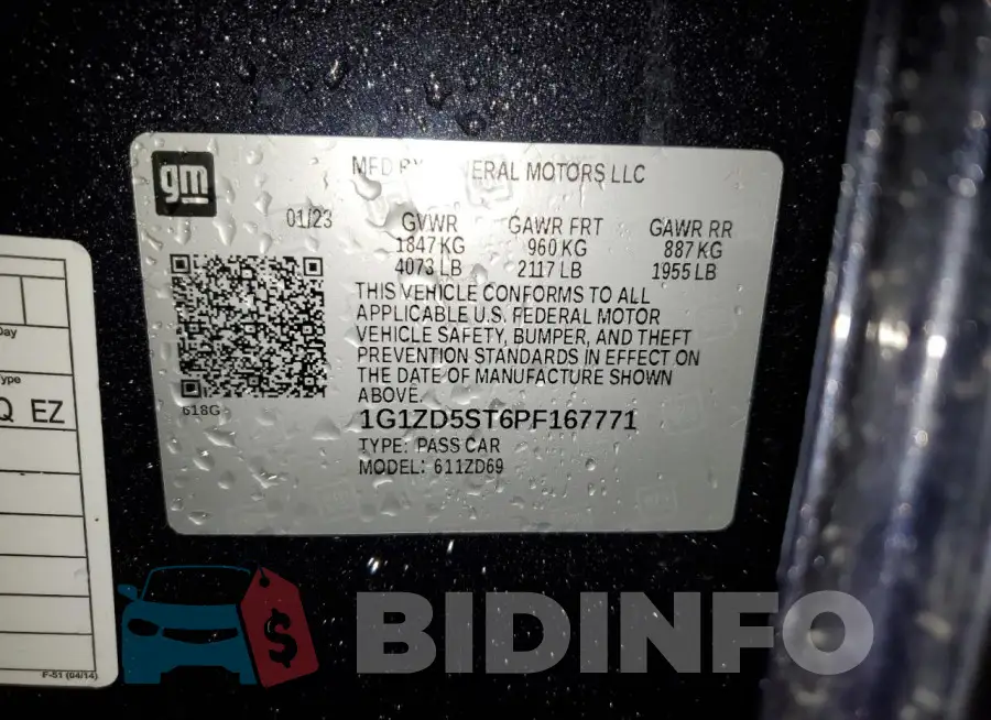 1G1ZD5ST6PF167771 Photo# 13
