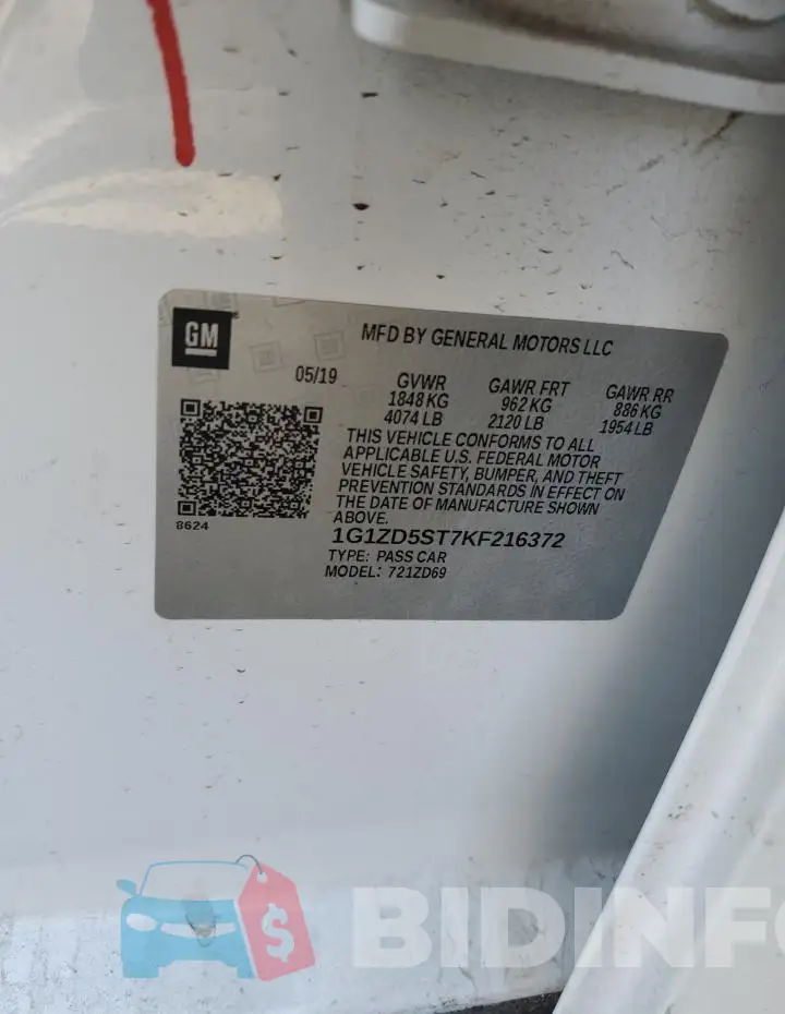 1G1ZD5ST7KF216372 Photo# 12