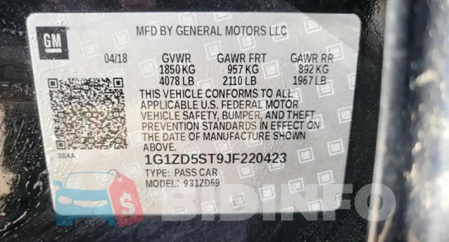 1G1ZD5ST9JF220423 Photo# 10