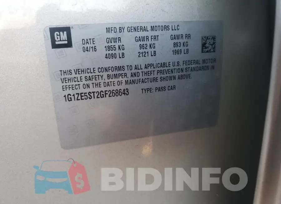 1G1ZE5ST2GF268643 Photo# 12