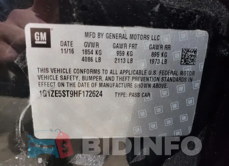 1G1ZE5ST9HF172624 Photo# 13