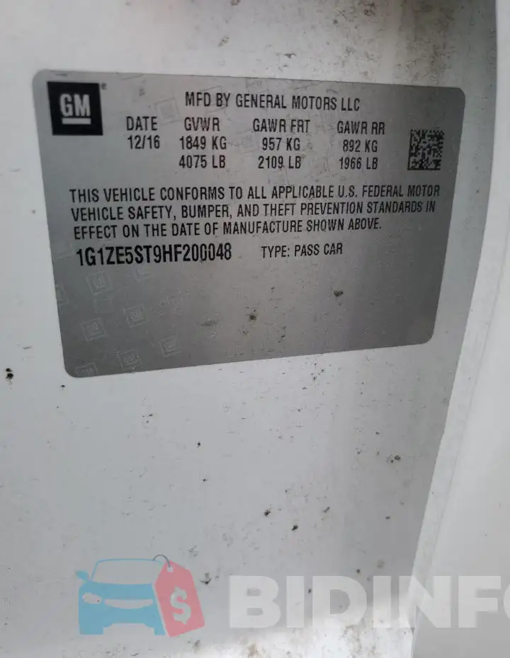 1G1ZE5ST9HF200048 Photo# 12