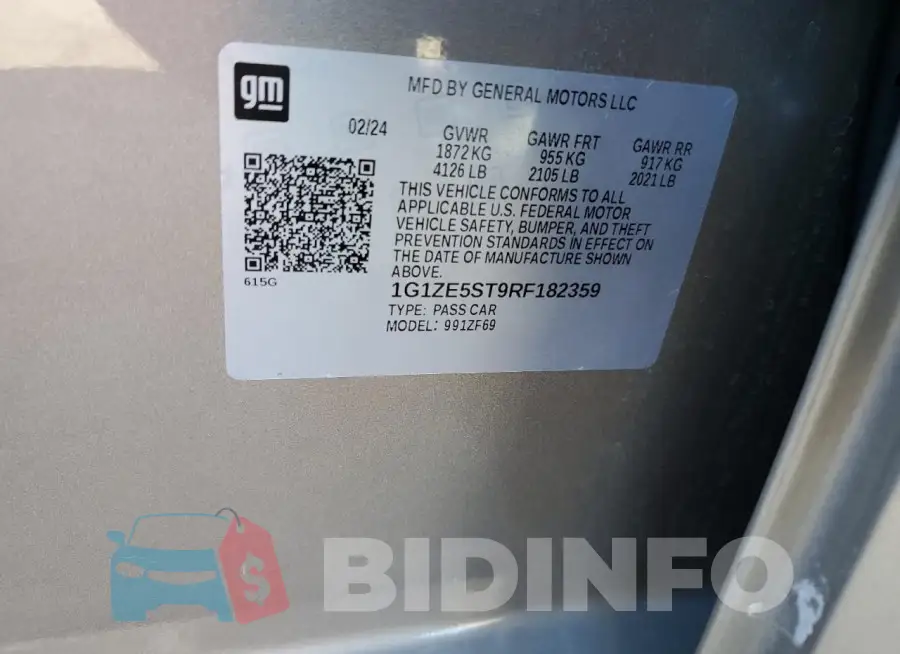 1G1ZE5ST9RF182359 Photo# 12