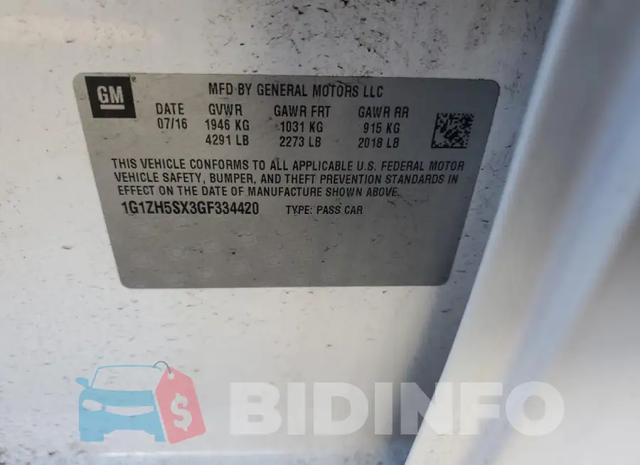 1G1ZH5SX3GF334420 Photo# 13