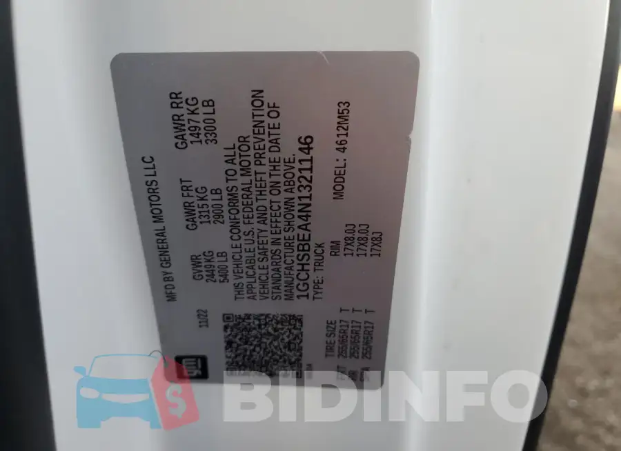 1GCHSBEA4N1321146 Photo# 12