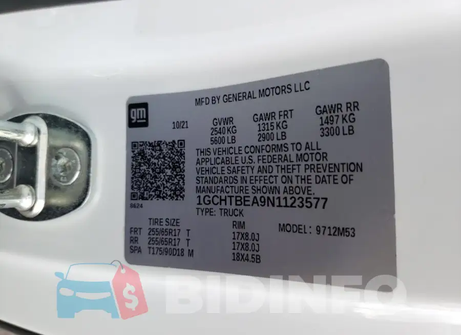 1GCHTBEA9N1123577 Photo# 12