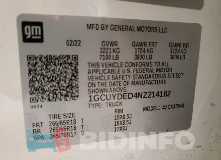 1GCUYDED4NZ214182 Photo# 12