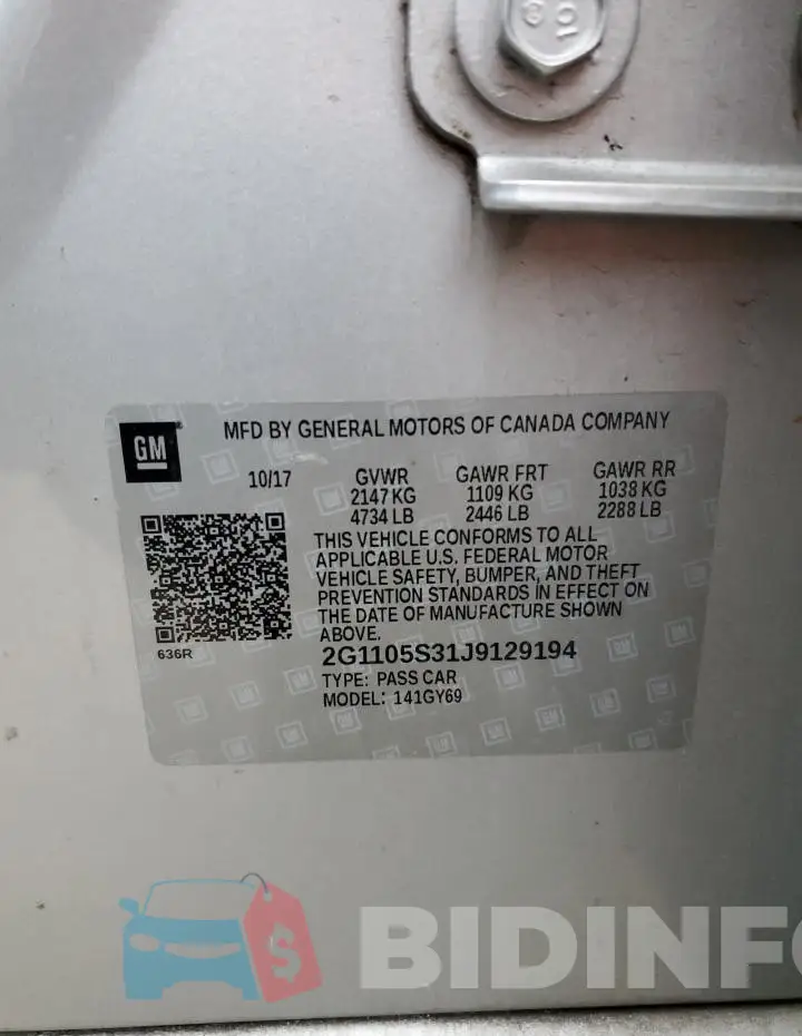 2G1105S31J9129194 Photo# 12